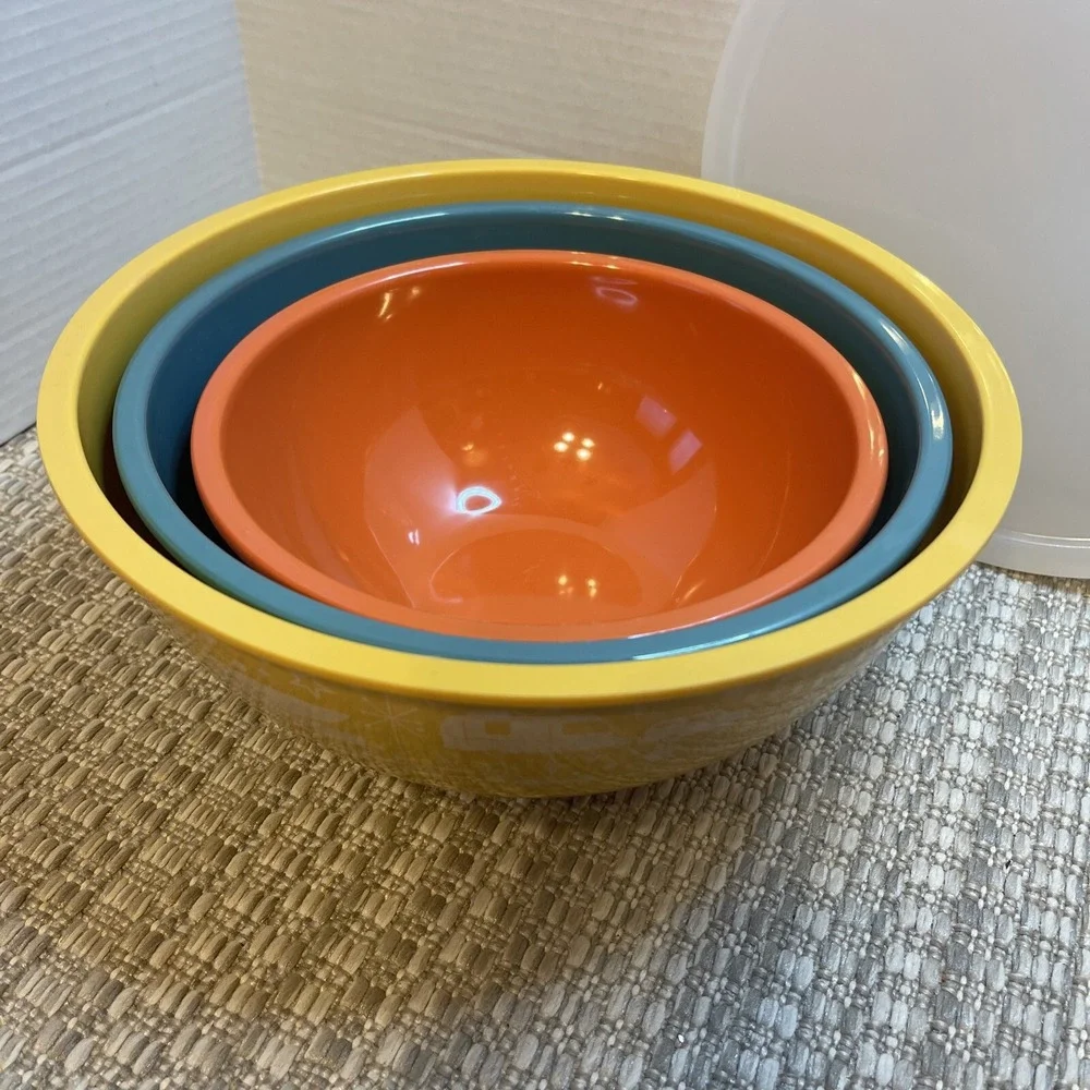 CAMP CASUAL SET OF‎ 3 NESTING BOWLS With One Lid
